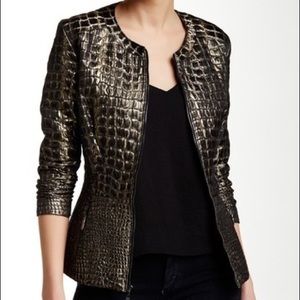 Rare Grayse Faux Croc suit jacket